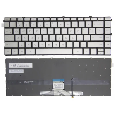 HP Pavilion x360 14-EP, 14T-EP zilveren achtergrond verlicht US toetsenbord
