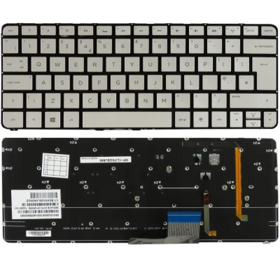 HP Spectre 13-SMB 13T-3000 13-3000 743897-031 backlit silver UK keyboard