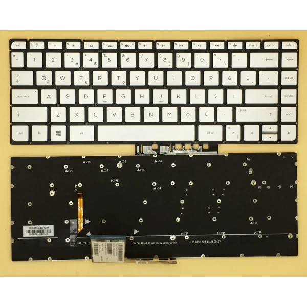 by high quality HP Spectre X360 15-AP 15T-AP backlit Turkish TR keyboard on laptop-keyboard.com