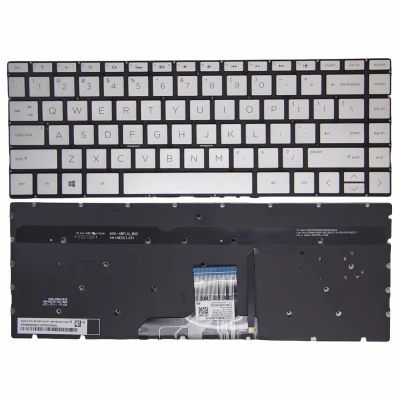 HP Spectre x360 13T-AP 13T-AQ 13Z-AR 13T-AC 13T-AD silver backlit US keyboard