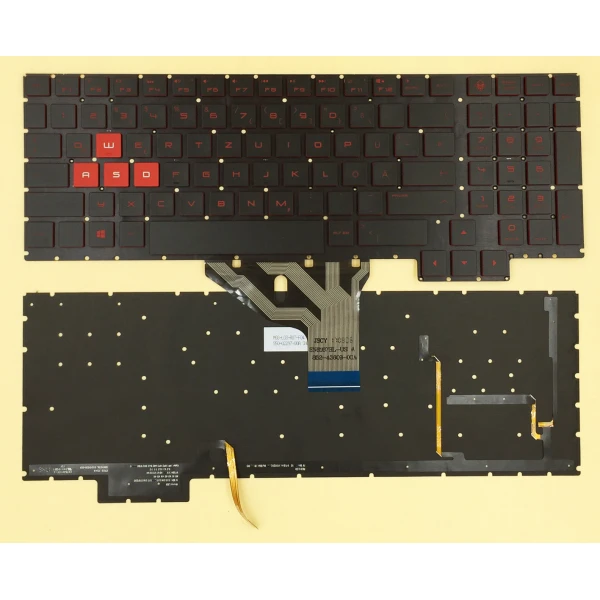 by high quality HP OMEN 15-CE red backlit German DE keyboard on laptop-keyboard.com