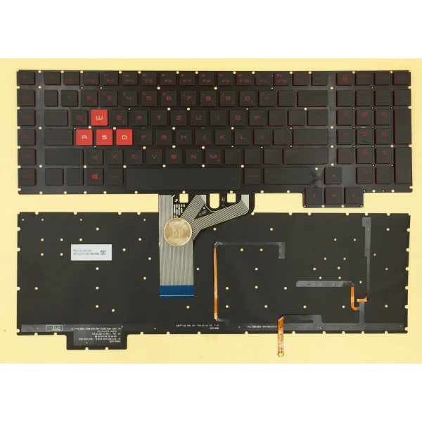 by high quality HP omen 17-AN 17T-AN red backlit German DE keyboard original on laptop-keyboard.com