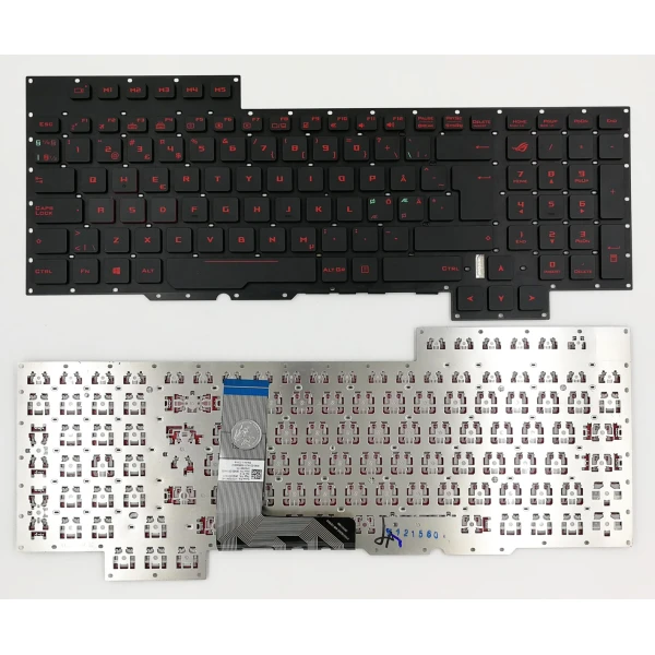 by high quality Asus GX700 GX700V G701 G701V backlit Norwegian NE keyboard 0KNB0-E611ND00 on laptop-keyboard.com