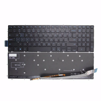 Dell G5 5590 5555500 G7 7790 7580 G3 3590 P72F P71F biru backlit US keyboard