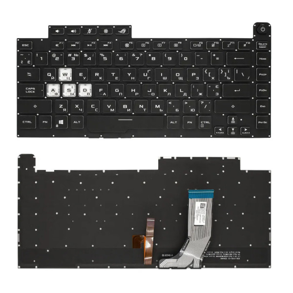 by high quality Asus ROG Strix GL531, G531, G531GW, G531GT, G531GU, G531GV, G531GD, 16pin backlit Russian RU tastatură on laptop-keyboard.com