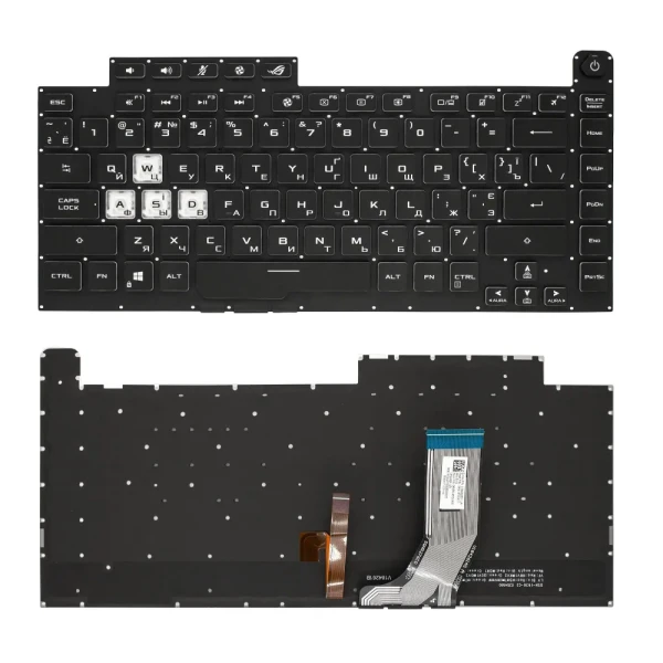 by high quality Asus ROG Strix GL531, G531, G531GW, G531GT, G531GU, G531GV, G531GD, 16pin backlit Russian RU keyboard on laptop-keyboard.com
