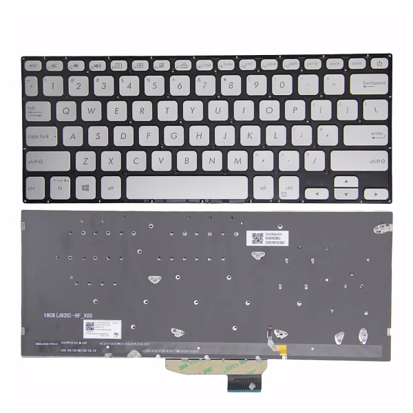 by high quality Asus VivoBook S14 K430 A430 X430 S403 S4300F S4300U zilveren achtergrond verlicht US toetsenbord on laptop-keyboard.com