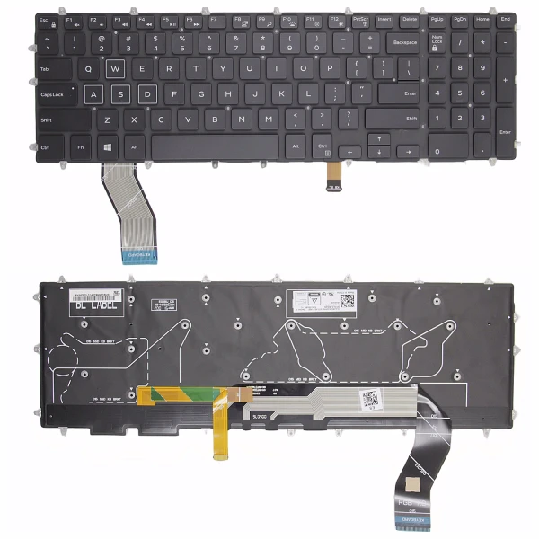 by high quality Dell Inspiron 7566 5567 7567 5570 5568 3579 3779 5587 7588 black with RGB backlit US keyboard original on laptop-keyboard.com