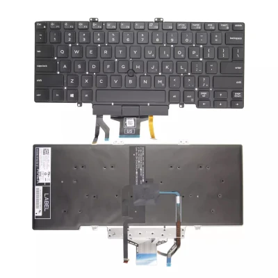 Dell Latitude 5400 5410 5401 5402 P98G 7400 7410 dengan trackpoint backlit US keyboard asli