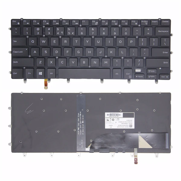 by high quality Dell XPS 15 9550 9560 9570 9580 7579 7590 backlit US keyboard on laptop-keyboard.com