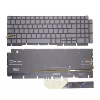 Dell G15 5510 5511 5505 515 15 Pro- 5518 Inspiron 7501 merah backlit US keyboard asli