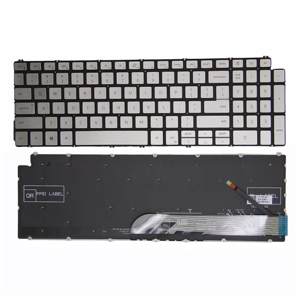 by high quality Dell G15 5510 5511 5505 515 15 Pro- 5518 Inspiron 7501 silver back lit US keyboard asli on laptop-keyboard.com