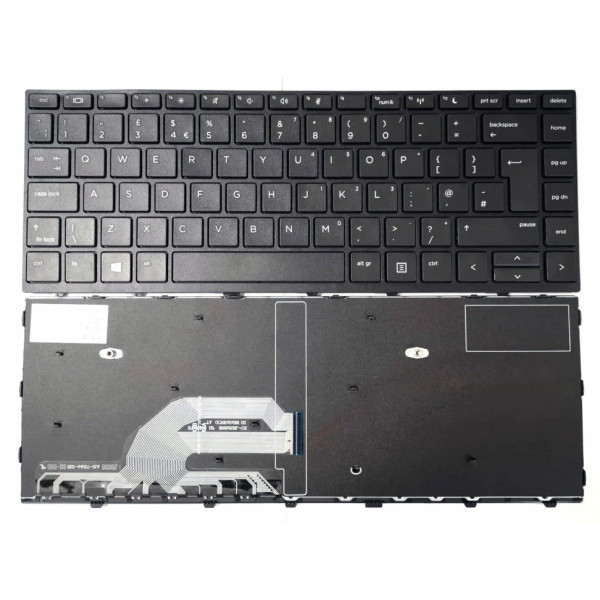 by high qulity HP 430 G5, 440 G5, 445 G5, 640 G4 G5, black frame UK keyboard OEM on laptop-keyboard.com