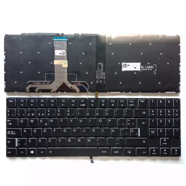 by high qulity Lenovo Legion Y7000 2019 Y7000P Y530 Y530P Y530-15ICH backlit Spanish SP keyboard on laptop-keyboard.com