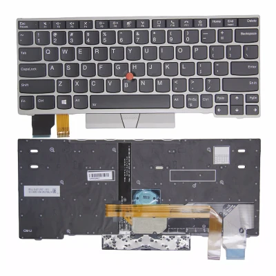 Lenovo Thinkpad X280 A285 X390 X395, X13 Gen 1, L13 Gen 1 Gen 2, L13 yoga Gen 1 zilveren frame met achtergrondverlichting US toetsenbord origineel