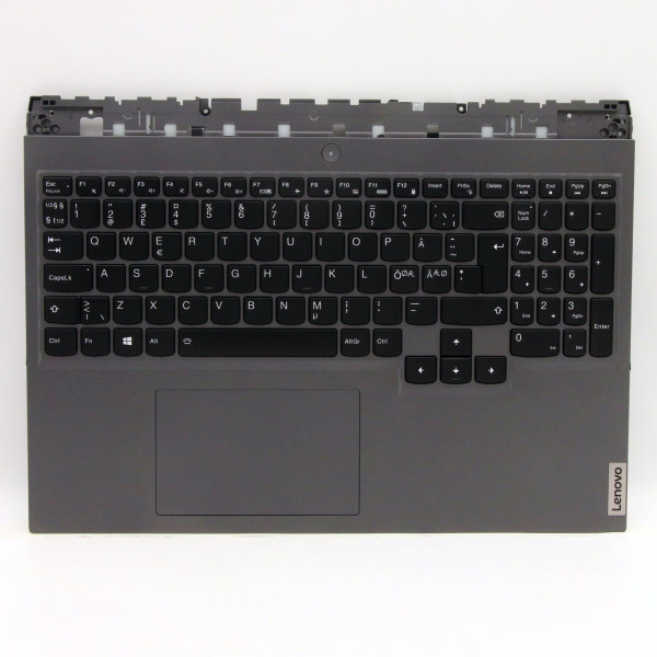 by high qulity Lenovo Legion 5 Pro 16ITH6H 5CB1D09638 gray RGB backlit Norwegian NE NR keyboard palmrest on laptop-keyboard.com