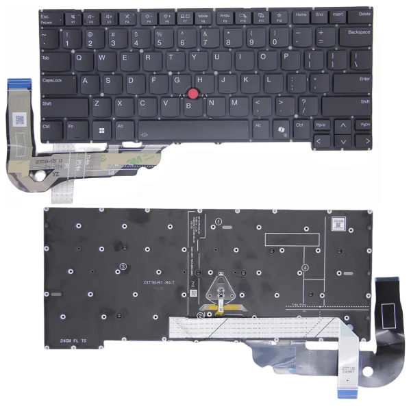 by high quality Lenovo Thinkpad T1g Gen 8 21TD 21TE backlit US keyboard AI black on laptop-keyboard.com
