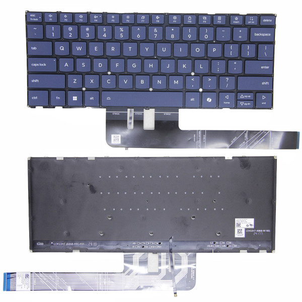 by high quality Lenovo Yoga 7 2-in-1 14IPH11 14AGP11 14Q8Y11, tastatură SUA albastră cu iluminare retro, AI on laptop-keyboard.com