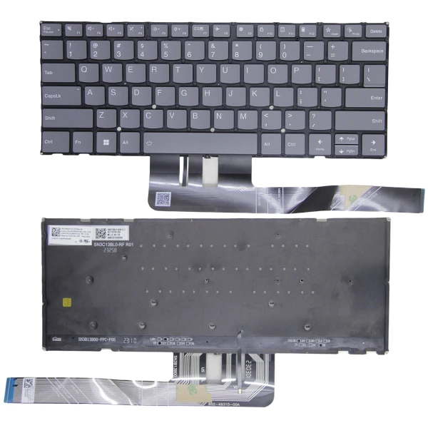 by high quality Lenovo Yoga Slim 7 Ultra 14ILL11, bàn phím US màu xám có đèn nền on laptop-keyboard.com