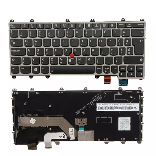by high qulity Lenovo yoga X380 yoga 370 4th 01HX100 SN20P38796 silver backlit Hungarian HU keyboard on laptop-keyboard.com