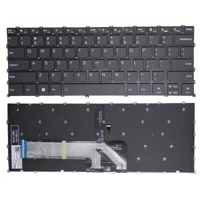 Lenovo ideapad 3 14ABA7, 5 14ABA7, 5 Pro- 14ITL6, F10 lock hitam backlit US keyboard
