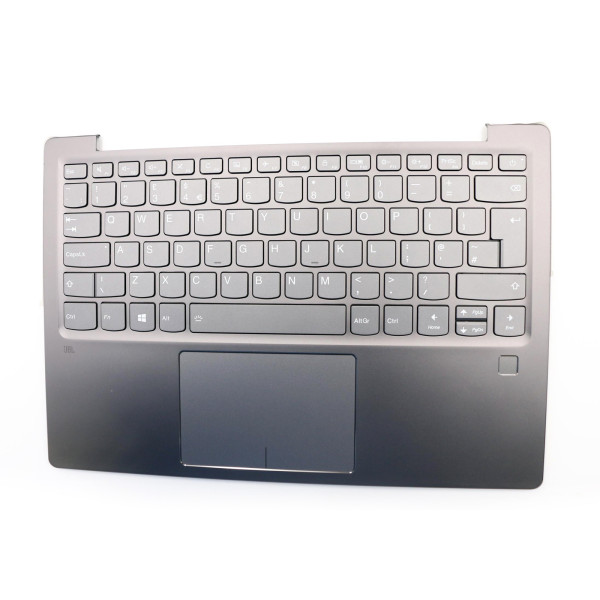 by high qulity Lenovo ideapad 720S-13ARR gray fingerprint backlit UK keyboard palmrest on laptop-keyboard.com
