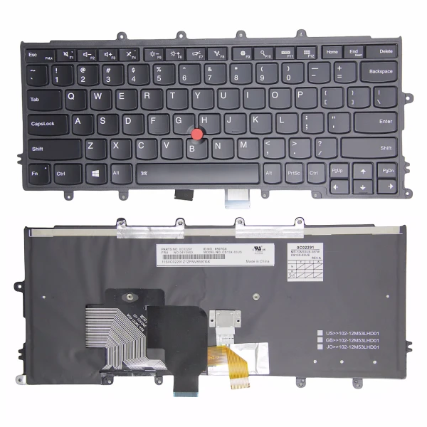 by high quality Lenovo thinkpad X230S X240 X250 X260 dengan trackpoint backlit US keyboard on laptop-keyboard.com