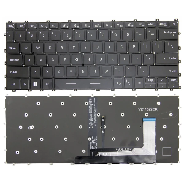 by high quality MSI MS-14F1 MS-14J1 MS-14J3 MS-14JK backlit US toetsenbord zwart on laptop-keyboard.com