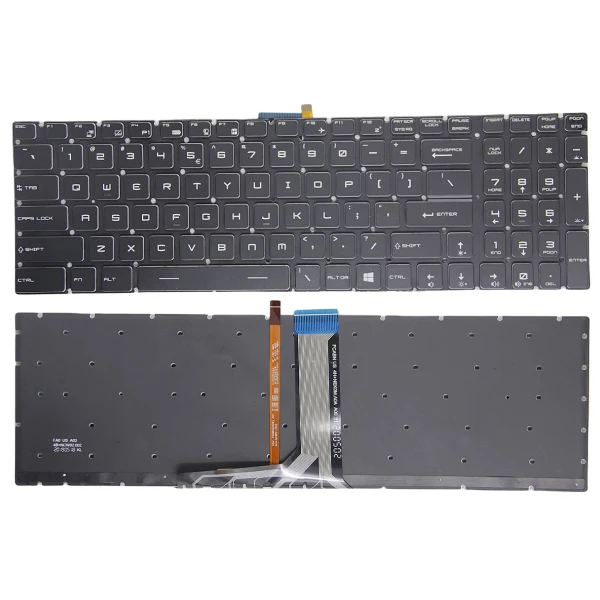 by high quality MSI WS75 9TJ 9TK 10TL 10TM hitam backlit US keyboard on laptop-keyboard.com