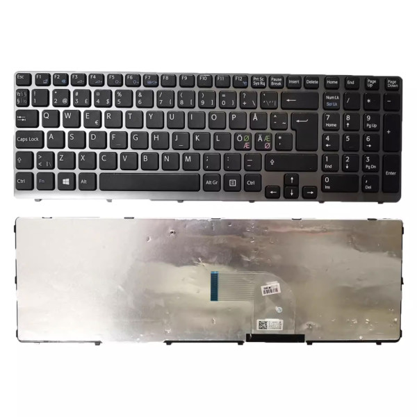 by high qulity SONY E15 SVE15 SVE1511A1E SVE1511A4E SVE1511B1E silver Norwegian NE NR keyboard on laptop-keyboard.com