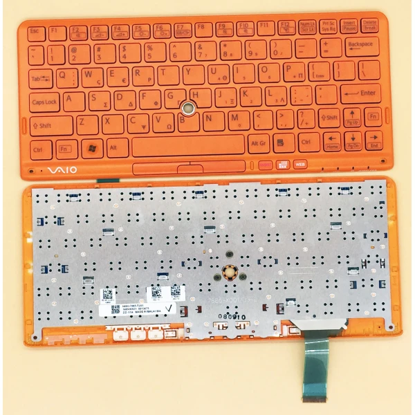 by high quality SONY P11 P119 P119JC P118 P115 orange Greek GK keyboard on laptop-keyboard.com