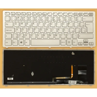 SONY SVF14N silver backlit Czech CZ keyboard