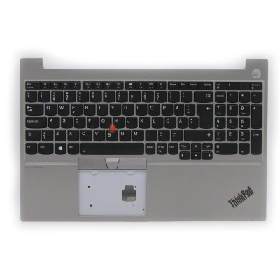 ThinkPad E15 Gen 1 silver backlit Swedish SD keyboard palmrest