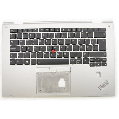 Thinkpad yoga X1 2nd 2017 silver fingerprint backlit Norwegian NE keyboard palmrest