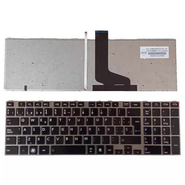 by high qulity Toshiba L850 L850D L855 L855D L870 L875 backlit Spanish SP keyboard on laptop-keyboard.com