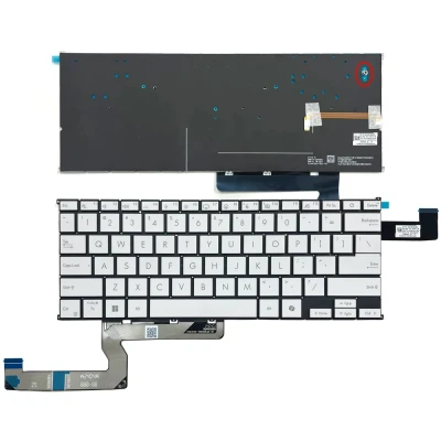 US Layout Backlit Keyboard for ASUS Zenbook S14 UX5406A / UX5406S / UM5406G – White, Single Screw