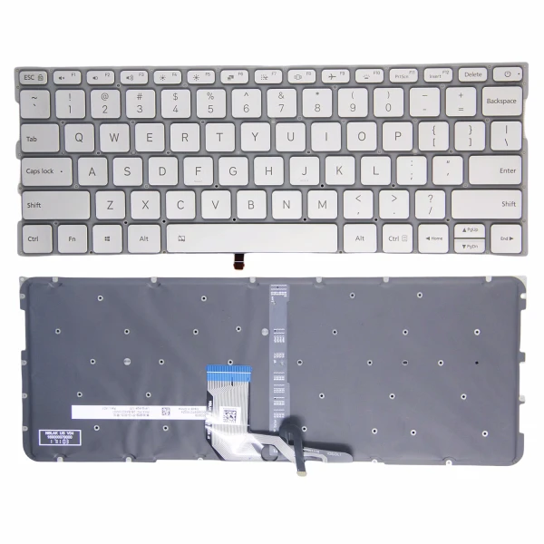 by high quality Xiaomi Air 13.3 161301 1604 1613 1703 1704 silver backlit original US keyboard on laptop-keyboard.com