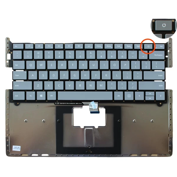 by high quality Microsoft surface laptop1 2 1769 1782 1770 1772 1790 US keyboard light gray on laptop-keyboard.com